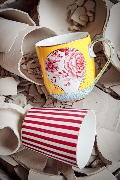 (image for) Pip Studio Royal Stripes Tasse Dunkelrosa | Pip Studio Sale-2736