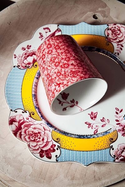 (image for) Pip Studio Royal Stripes Tasse Blumen Dunkelrosa | Pip Studio Sale-2752