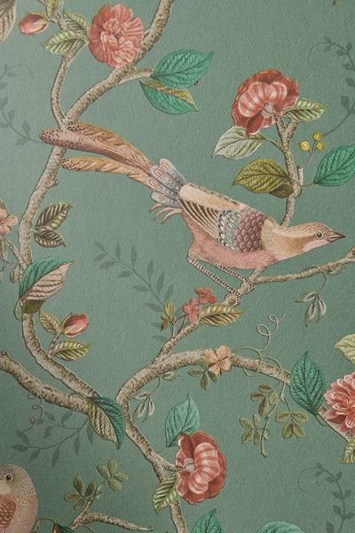 (image for) Pip Studio Good Nightingale Vliestapete Grün | Pip Studio Sale-3204