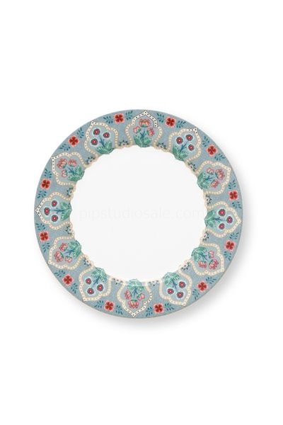 (image for) Pip Studio Flower Festival Set/4 Frühstücksteller Hellblau 21cm | Pip Studio Sale-2620