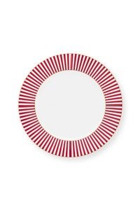 (image for) Pip Studio Royal Stripes Gebäckteller Dunkelrosa 17cm | Pip Studio Sale-2753