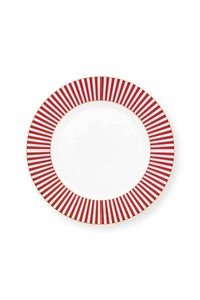 (image for) Pip Studio Royal Stripes Frühstücksteller Dunkelrosa 21cm | Pip Studio Sale-2741