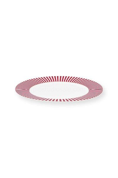 (image for) Pip Studio Royal Stripes Essteller Dunkelrosa 26.5cm | Pip Studio Sale-2710