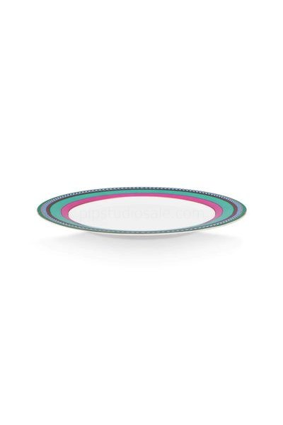 (image for) Pip Studio Pip Chique Stripes Frühstücksteller Rosa/Grün 23cm | Pip Studio Sale-2681