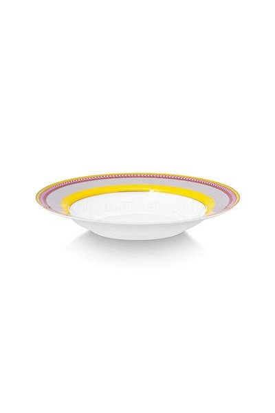 (image for) Pip Chique Pip Chique Stripes Tiefer Teller Gelb 23.5cm | Pip Studio Sale-2359