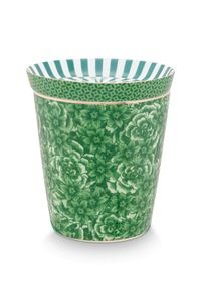 (image for) Pip Studio Royal Stripes Tasse Blumen &Amp; Teebeutelablage Grün | Pip Studio Sale-2657