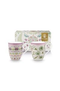 (image for) Pip Studio Lily &Amp; Lotus Set/2 Tassen XL Lila 450ml | Pip Studio Sale-2308