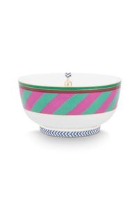 (image for) Pip Studio Pip Chique Stripes Schale Rosa/Grün 15.5cm | Pip Studio Sale-2699 - Click Image to Close