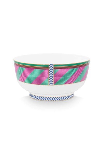 (image for) Pip Studio Pip Chique Stripes Schale Rosa/Grün 15.5cm | Pip Studio Sale-2699