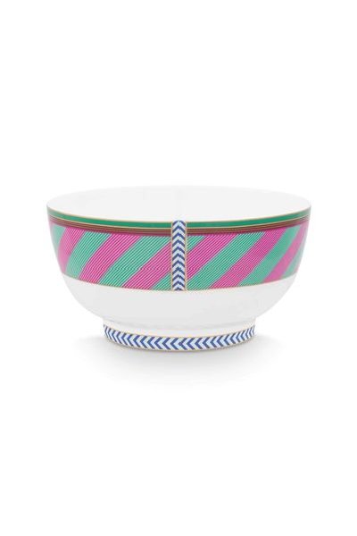 (image for) Pip Studio Pip Chique Stripes Schale Rosa/Grün 18cm | Pip Studio Sale-2698