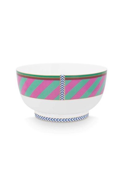 (image for) Pip Studio Pip Chique Stripes Schale Rosa/Grün 20.5cm | Pip Studio Sale-2697