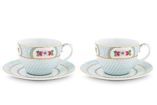 (image for) Pip Studio Blushing Birds Set/2 Cappuccino Tassen &Amp; Untertassen Weiß | Pip Studio Sale-2961