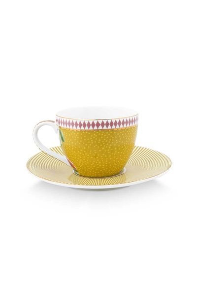 (image for) Pip Studio La Majorelle Espresso Tasse &Amp; Untertasse Gelb | Pip Studio Sale-2685