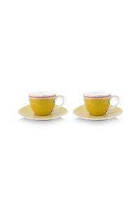 (image for) Pip Studio La Majorelle Set/2 Espresso Tasse &Amp; Undertasse Gelb | Pip Studio Sale-2659