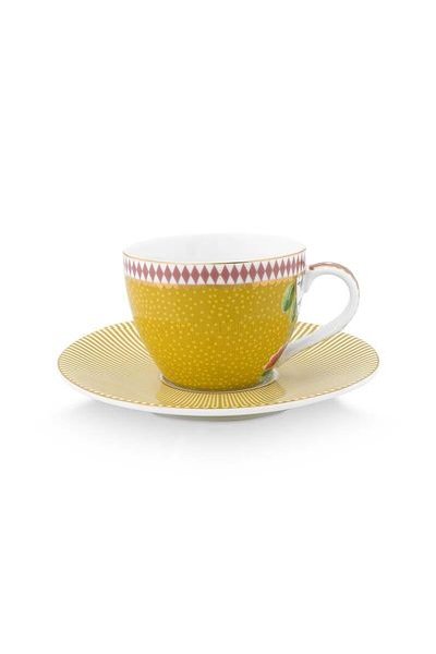 (image for) Pip Studio La Majorelle Set/2 Espresso Tasse &Amp; Undertasse Gelb | Pip Studio Sale-2659