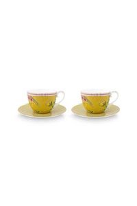 (image for) Pip Studio La Majorelle Set/2 Cappuccino Tasse &Amp; Undertasse Gelb | Pip Studio Sale-2640 - Click Image to Close