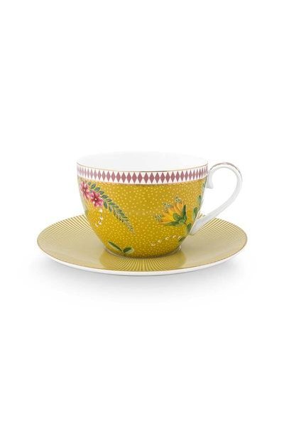 (image for) Pip Studio La Majorelle Set/2 Cappuccino Tasse &Amp; Undertasse Gelb | Pip Studio Sale-2640