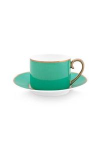 (image for) Pip Studio Pip Chique Cappuccino Tasse &Amp; Untertasse Grün | Pip Studio Sale-2737 - Click Image to Close