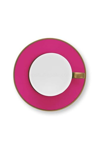 (image for) Pip Studio Pip Chique Cappuccino Tasse &Amp; Untertasse Rosa | Pip Studio Sale-2711