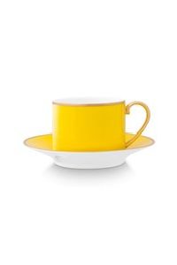 (image for) Pip Studio Pip Chique Cappuccino Cappuccino Tasse &Amp; Untertasse Gelb | Pip Studio Sale-2351 - Click Image to Close