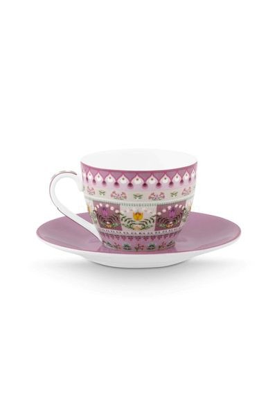 (image for) Pip Studio Lily &Amp; Lotus Espresso Tasse &Amp; Untertasse Lila | Pip Studio Sale-2322