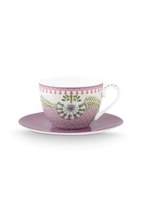 (image for) Pip Studio Lily &Amp; Lotus Cappuccino Tasse &Amp; Untertasse Lila | Pip Studio Sale-2300