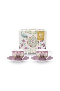 (image for) Pip Studio Lily &Amp; Lotus Set/2 Espresso Tasse &Amp; Untertasse Lila | Pip Studio Sale-2329 - Click Image to Close