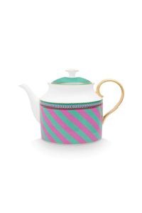 (image for) Pip Studio Pip Chique Stripes Teekanne Gross Rosa/Grün | Pip Studio Sale-2694