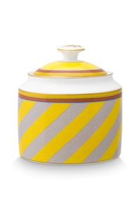 (image for) Pip Chique Pip Chique Stripes Zuckerdose Gelb | Pip Studio Sale-2364 - Click Image to Close