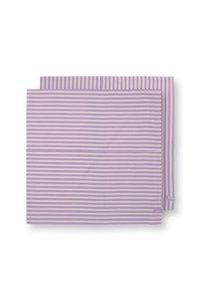 (image for) Pip Studio Stripes Set/2 Geschirrtüchern Lila | Pip Studio Sale-2349