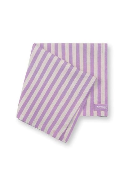 (image for) Pip Studio Stripes Set/4 Servietten Lila | Pip Studio Sale-2330