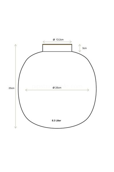 (image for) Runde Metall Vase Gelb 25 Cm | Pip Studio Sale-3301