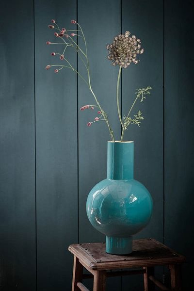 (image for) Pip Studio Metall Vase Dunkelgrün 40cm | Pip Studio Sale-3242