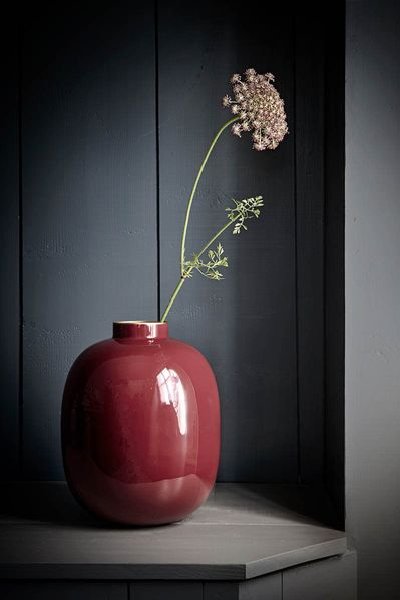 (image for) Pip Studio Metall Vase Dunkelrot 32cm | Pip Studio Sale-3257