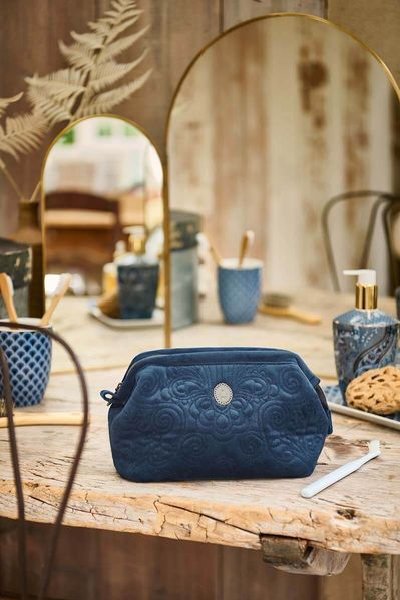 (image for) Pip Studio Kosmetiktasche Klein Samt Quiltey Days Blau | Pip Studio Sale-3136