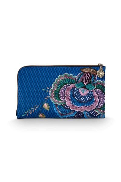 (image for) Pip Studio Flaches Necessaire Reißverschluss Cece Fiore Blau | Pip Studio Sale-2547