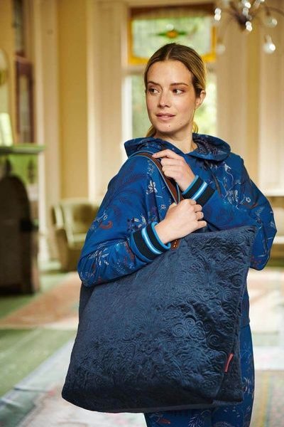 (image for) Pip Studio Tragetasche Samt Quiltey Days Blau | Pip Studio Sale-3425