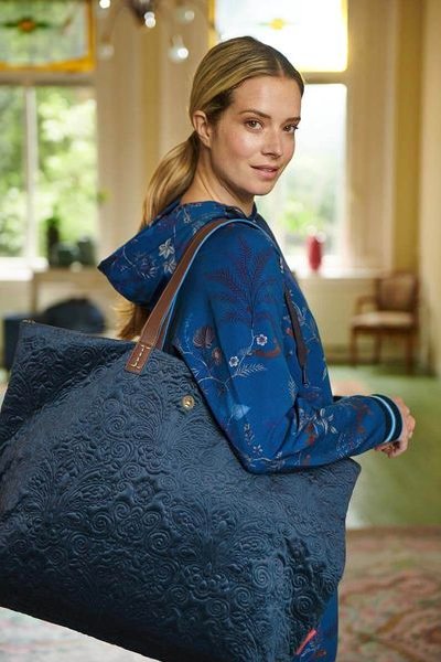 (image for) Pip Studio Tragetasche Samt Quiltey Days Blau | Pip Studio Sale-3425