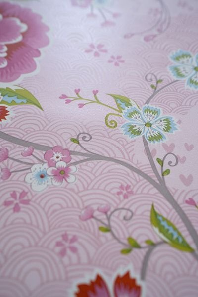 (image for) Pip Studio Birds In Paradise Tapete Rosa | Pip Studio Sale-3371