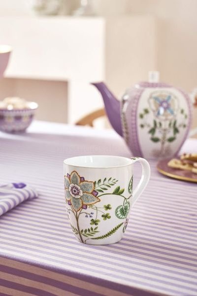 (image for) Pip Studio Lily &Amp; Lotus Set/2 Tassen XL Lila 450ml | Pip Studio Sale-2308