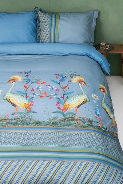 (image for) Pip Studio Kissenbezug Flirting Birds Blau | Pip Studio Sale-3115