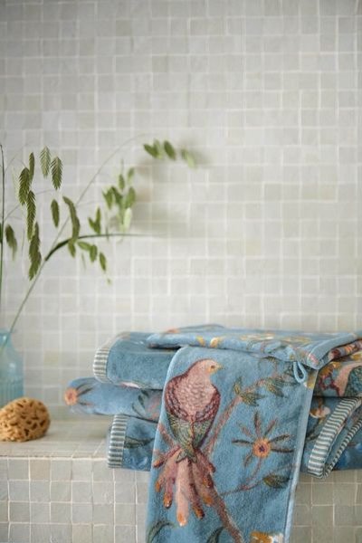 (image for) Pip Studio Große Handtuch Secret Garden Blau 70x140cm | Pip Studio Sale-2603