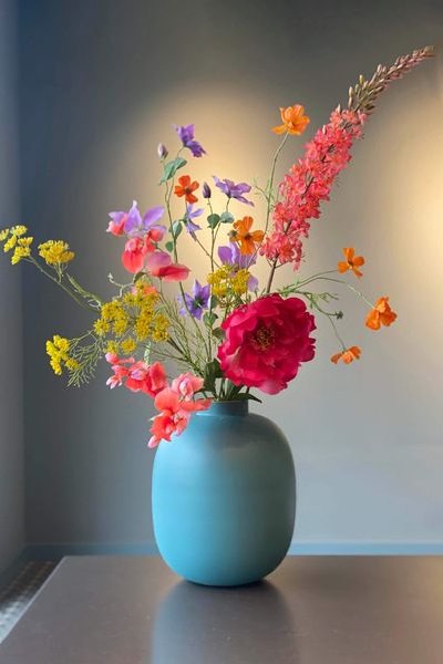 (image for) Pip Studio Metall Vase Matte Hellblau 32cm | Pip Studio Sale-2425