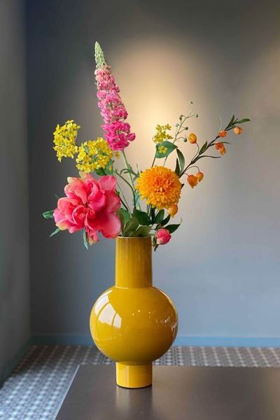 (image for) Pip Studio Metall Vase Gelb 40cm | Pip Studio Sale-3246