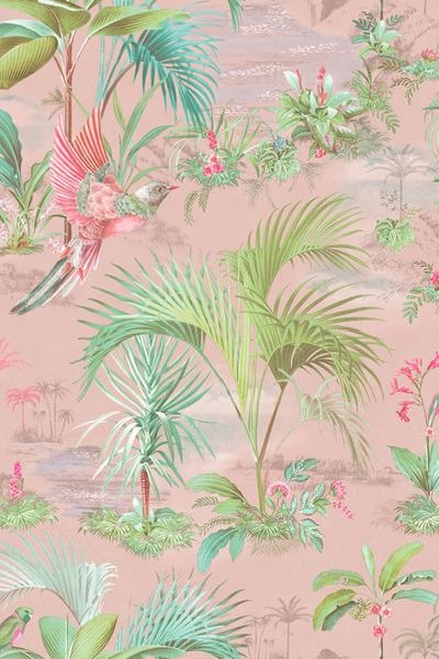 (image for) Pip Studio Palm Scene Tapete Rosa | Pip Studio Sale-3296