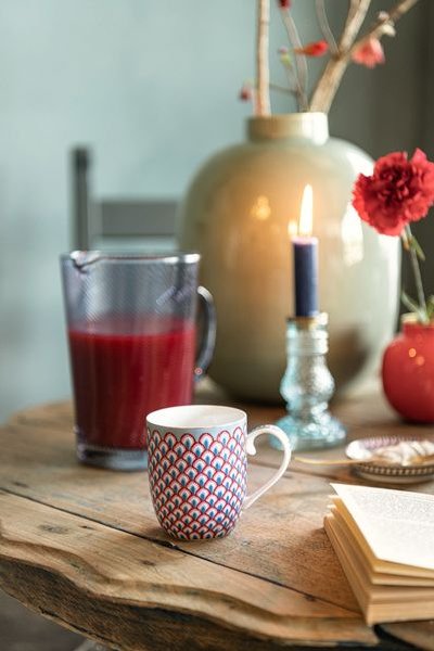 (image for) Pip Studio Flower Festival Tasse Klein Rot/Hellblau | Pip Studio Sale-2851