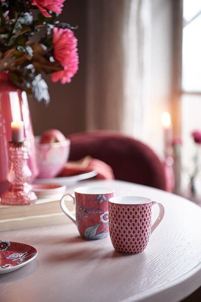 (image for) Pip Studio Flower Festival Tasse Klein Rot/Dunkelrosa | Pip Studio Sale-2801