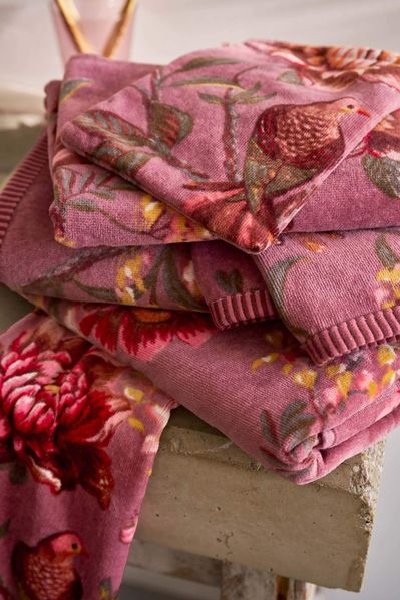 (image for) Pip Studio Gästehandtuch Set/3 Secret Garden Mauve 30x50cm | Pip Studio Sale-2580