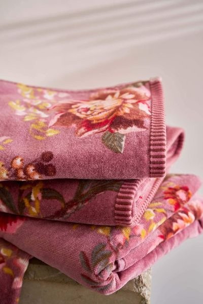 (image for) Pip Studio Gästehandtuch Set/3 Secret Garden Mauve 30x50cm | Pip Studio Sale-2580