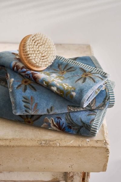 (image for) Pip Studio Gästehandtuch Set/3 Secret Garden Blau 30x50cm | Pip Studio Sale-2531